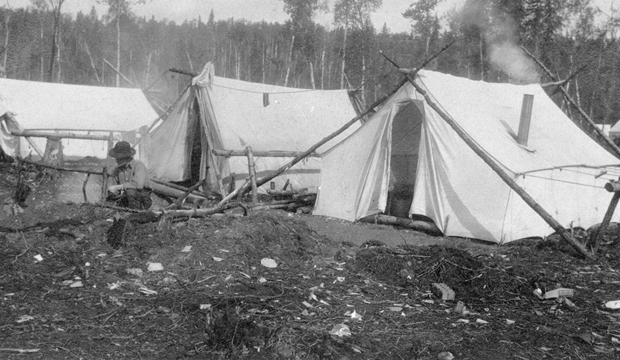 Палаточный лагерь в Анкоридже, Аляска, США, 29 июня 1915 г.